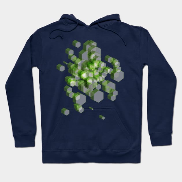 3D Hexagon Background XVII Hoodie by uniqued